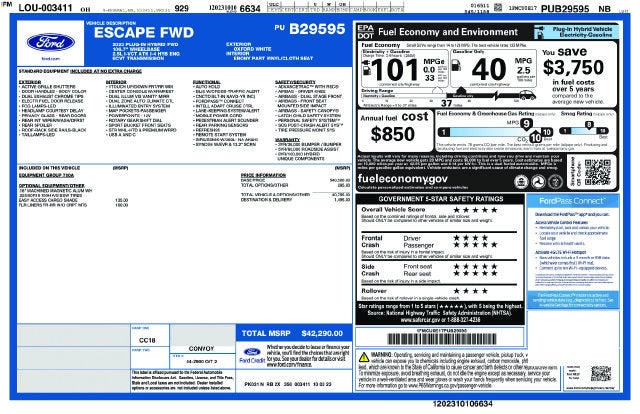 2023 Ford Escape Plug-In Hybrid Base