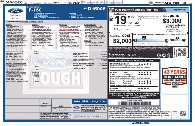 2019 Ford F-150 Platinum