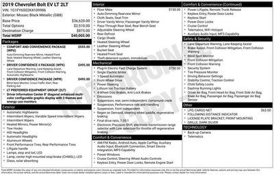 2019 Chevrolet Bolt EV LT