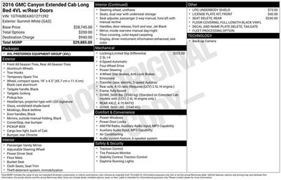 2016 GMC Canyon Base