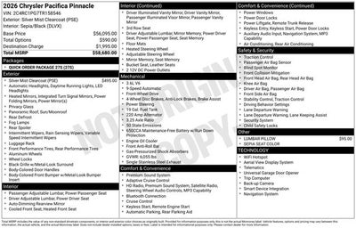 2026 Chrysler Pacifica Pinnacle