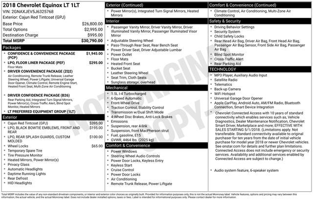 2018 Chevrolet Equinox LT