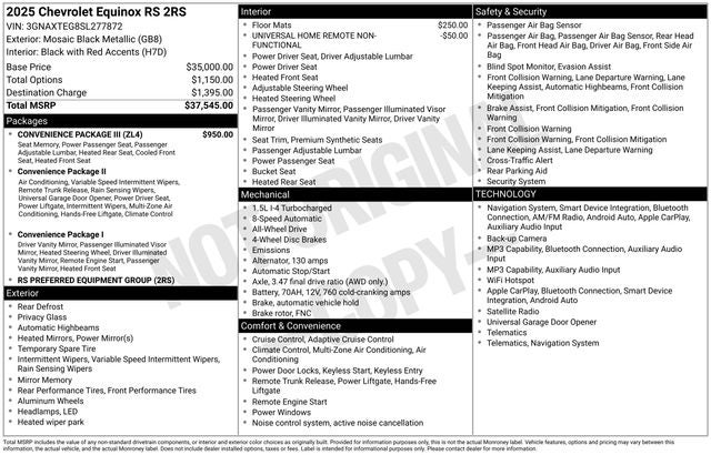 2025 Chevrolet Equinox RS