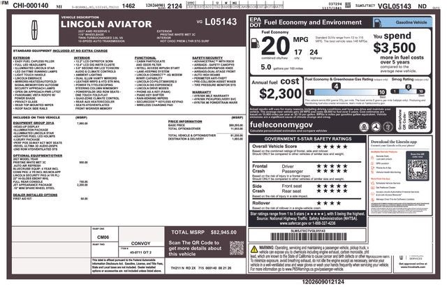 2027 Lincoln Aviator Reserve