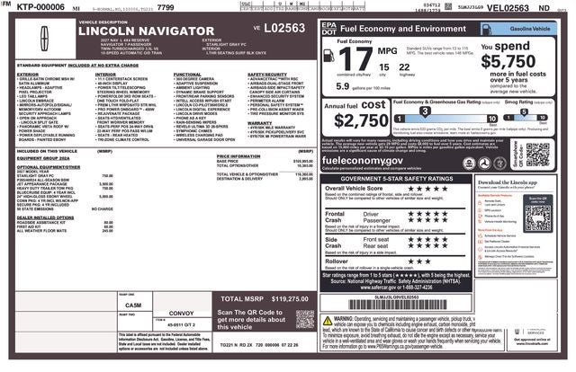 2027 Lincoln Navigator L Reserve