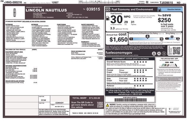 2026 Lincoln Nautilus Reserve