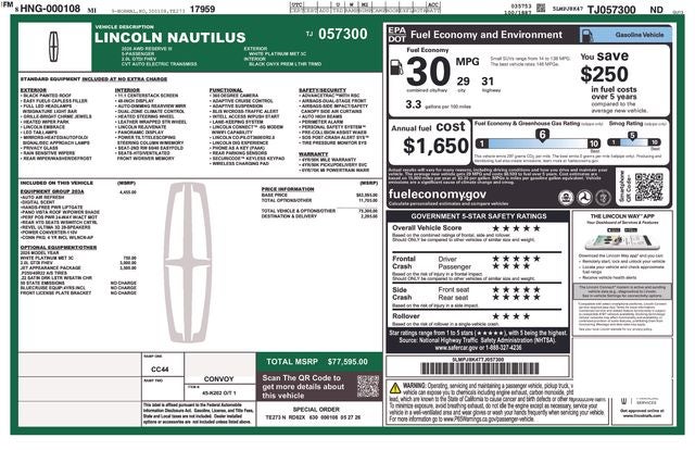 2026 Lincoln Nautilus Reserve
