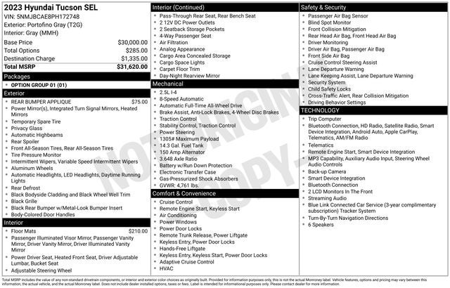 2023 Hyundai Tucson SEL