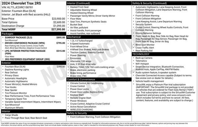 2024 Chevrolet Trax 2RS